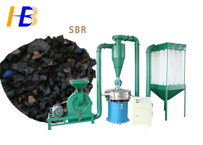 Dust Collection SBR Scrap Grinder Machine For Polymerized Styrene Butadiene