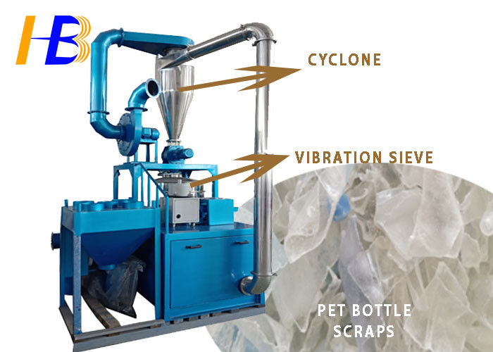 50 Mesh PET Plastic Machine , Plastic Scrap Grinder Machine For PET Plastics Flakes